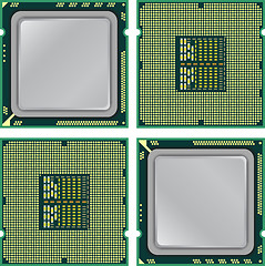 Image showing Modern computer processor on a white background.
