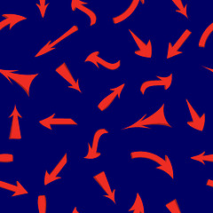 Image showing Vector set of red arrows, seamless wallpaper.