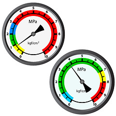 Image showing The gas manometer isolated on white background