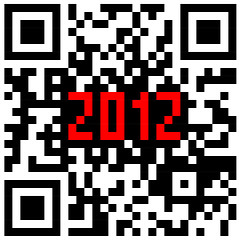 Image showing 2012 New Year counter, QR code vector.