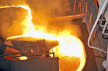 Image showing pouring molten steel