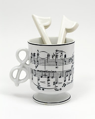 Image showing Notes in a Cup