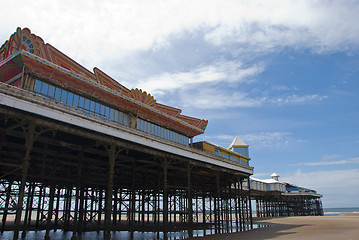 Image showing Central Pier Blackpool from beach