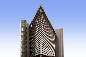 Image showing A Modern Triangular Office Block