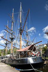 Image showing Sailing Ship in Harbour