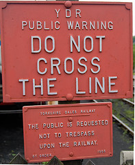 Image showing Railway Warning Sign