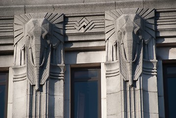 Image showing Elephant Head Carvings