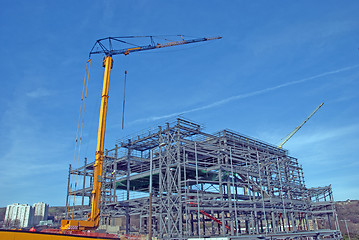 Image showing Tower Cranes and Steelwork