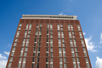 Image showing Red Brick Apartment Block