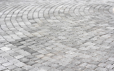 Image showing Paving stones texture a round