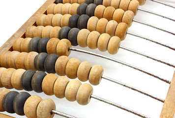 Image showing old wooden abacus close up