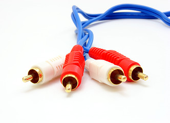 Image showing Three color RCA jacks 