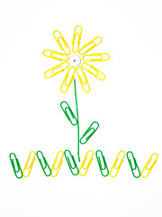 Image showing Flower from paper clips