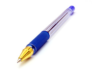 Image showing The dark blue ball pen 