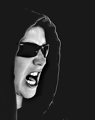 Image showing Woman yelling