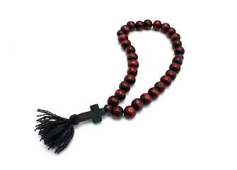 Image showing Rosary made of sandal wood