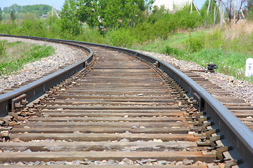 Image showing Rotate the rail leaving the distance