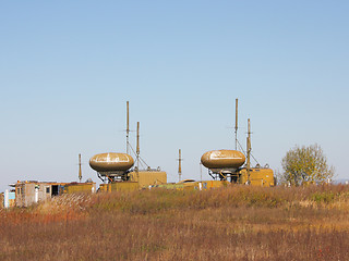 Image showing The military round aerial 