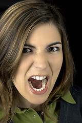 Image showing Woman yelling