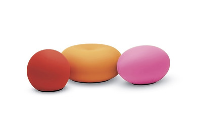 Image showing three colored puffs