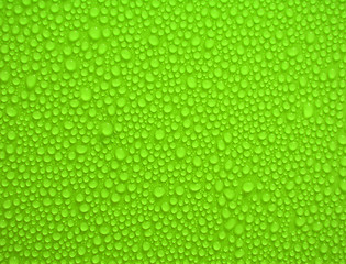 Image showing water drops on green background