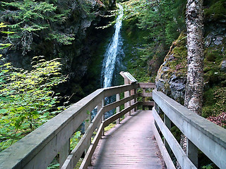 Image showing Approaching the Waterfall