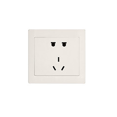 Image showing photo of a white electric outlet