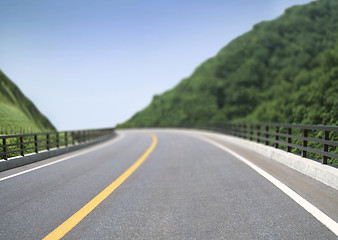 Image showing Picture of empty countryside road