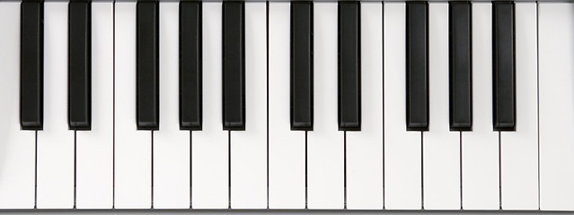 Image showing Piano keyboard close-up