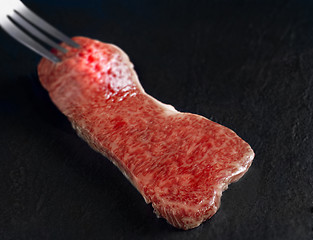 Image showing raw meat on black
