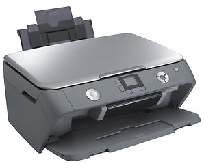 Image showing A multi function printer isolated