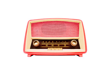 Image showing vintage radio isolated on white background