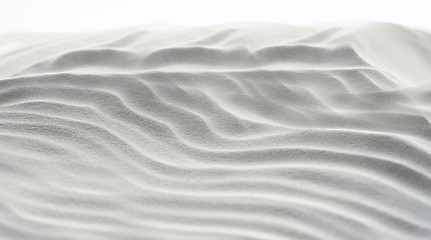 Image showing Abstract background of white sand ripples at the beach