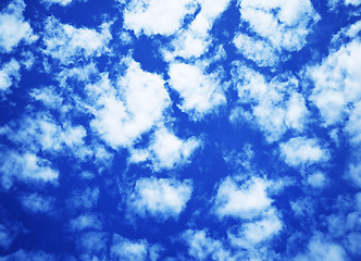 Image showing Blue sky with white clouds