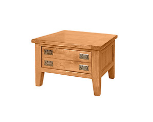 Image showing old small bedside table isolated