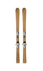 Image showing vintage pair of skis