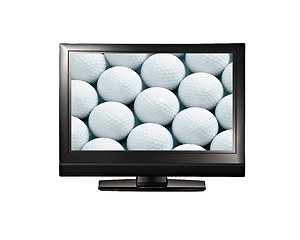 Image showing golf balls in monitor