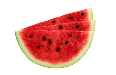 Image showing Watermelon slices isolated on white background
