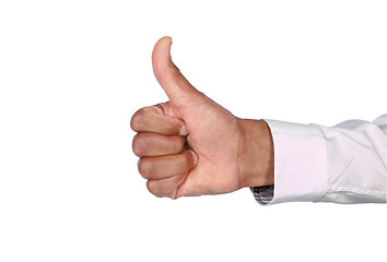 Image showing Businessman's Hand With Thumb Up