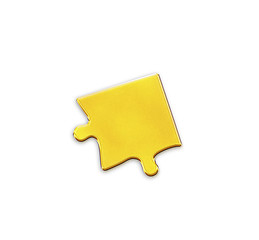 Image showing golden puzzle piece