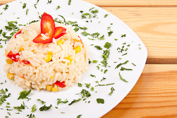 Image showing salad with rice