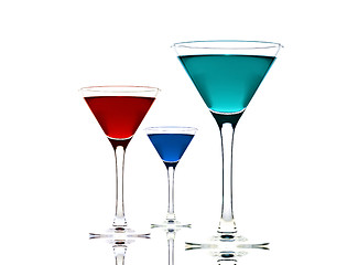 Image showing three cocktail glass