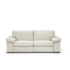 Image showing white leather sofa isolated