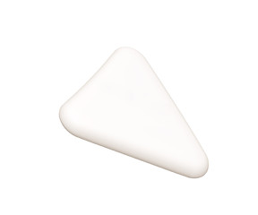 Image showing Triangular white eraser isolated on white