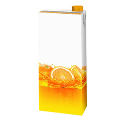 Image showing orange juice packet