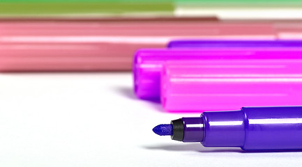 Image showing multicolor markers close up