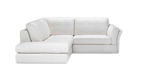 Image showing nice white sofa isolated