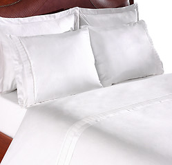 Image showing close up picture of two pillows on a sofa