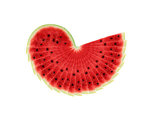 Image showing slices of watermelon