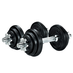 Image showing wo dumbbells isolated over white background